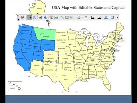 Editable USA and Canada PowerPoint and Illustrator Royalty Free Clip Art Maps