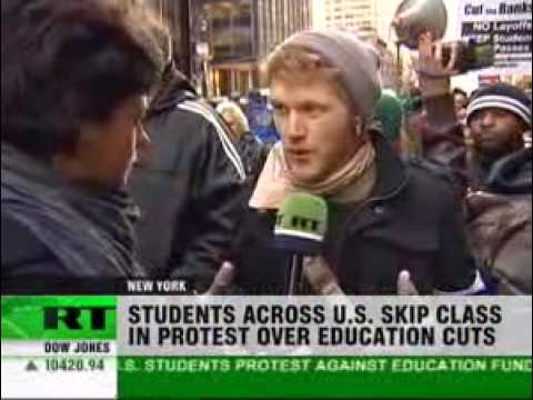Student riots in USA March 2010.