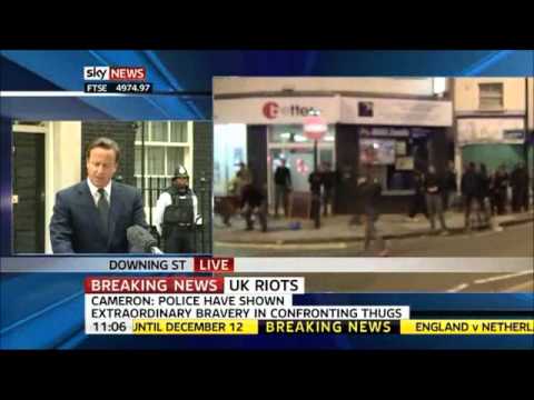 Sky News - UK Riots - David Cameron Speech 09-08-2011