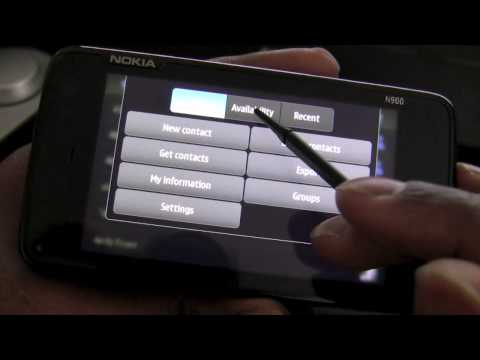 N900 Review Part Two: Startup, Maemo5 Interface, Status Taskbar, Contacts, Phone